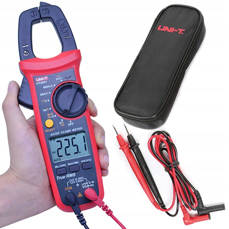 

Miernik cęgowy prądu Ac/dc UT204+ 600A Rms Live+