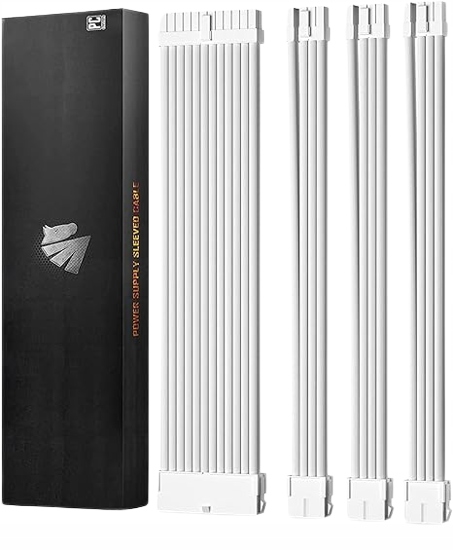 Zestaw przedłużaczy do zasilacza Atx 4 Kit 18 Awg Pc AsiaHorse Sleeved