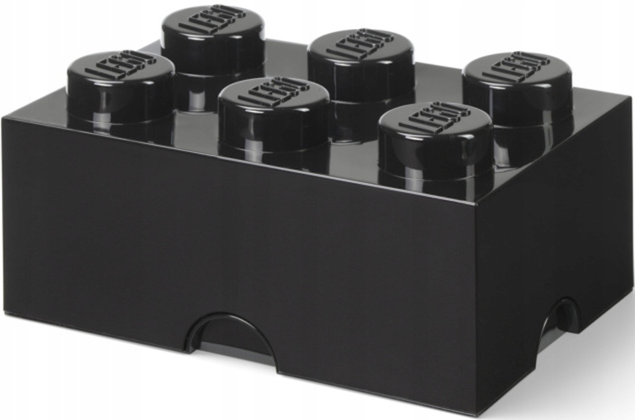 Lego Pojemnik Klocek Brick 6 Pudełko Czarny 38 CM