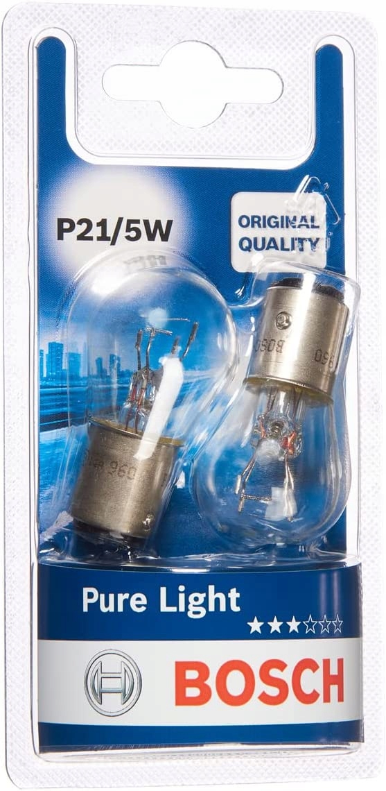 2x Żarówka Bosch Pure Light 12V 21/5W P21/5W Blister 2 sztuki