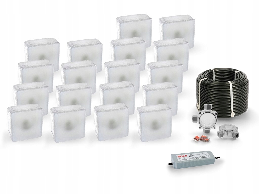 18x Led nájezdové svítidlo 12V IP68 Bz 12x12 cm