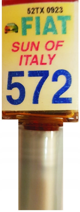Fiat 572 Sun Of Italy Lakier Samochodowy Zaprawka Do Rys 10 ML Arasystem