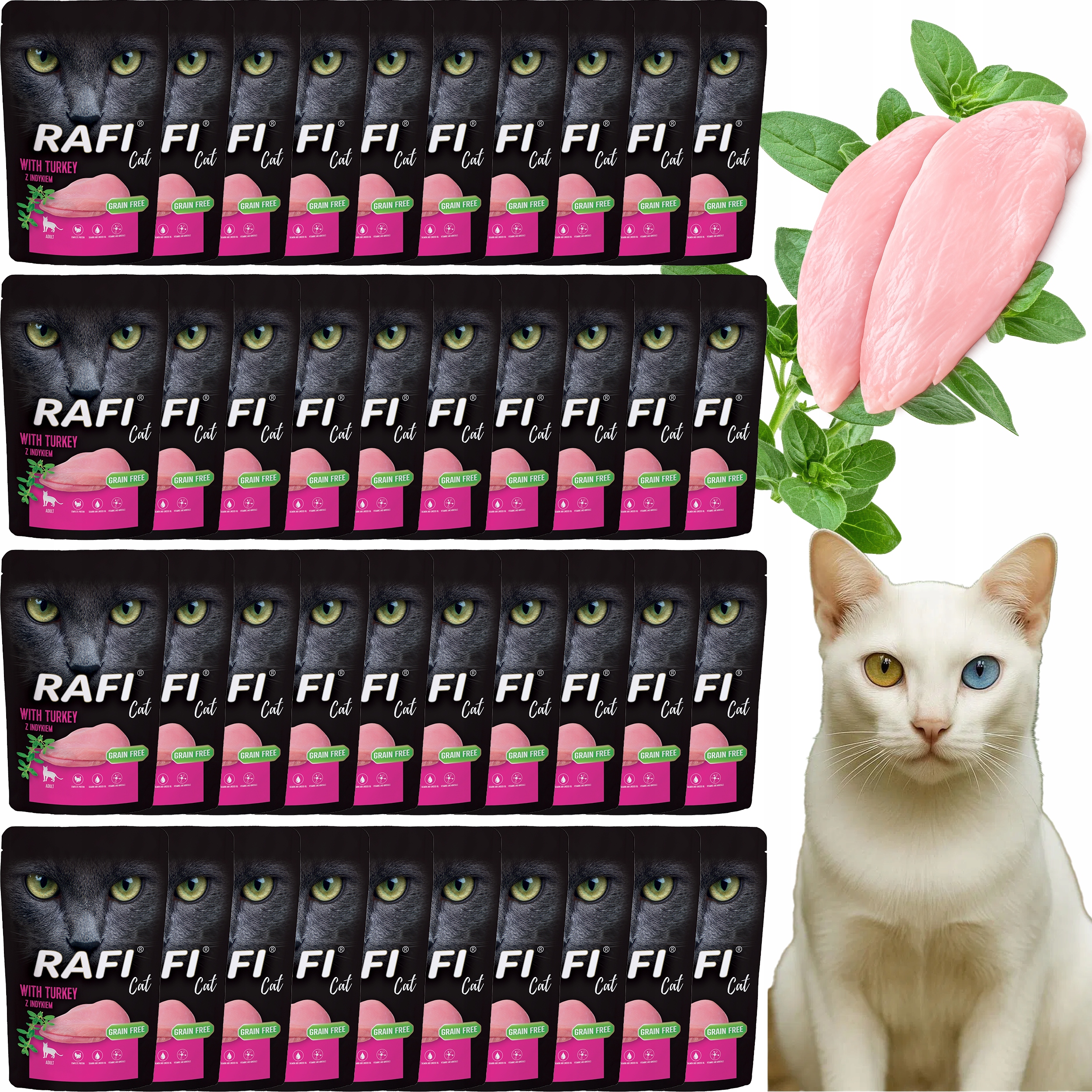 Dolina Noteci/RAFI Krmivo 40x100g Krůta Dospělé Kočky Mokré Bez Obilovin