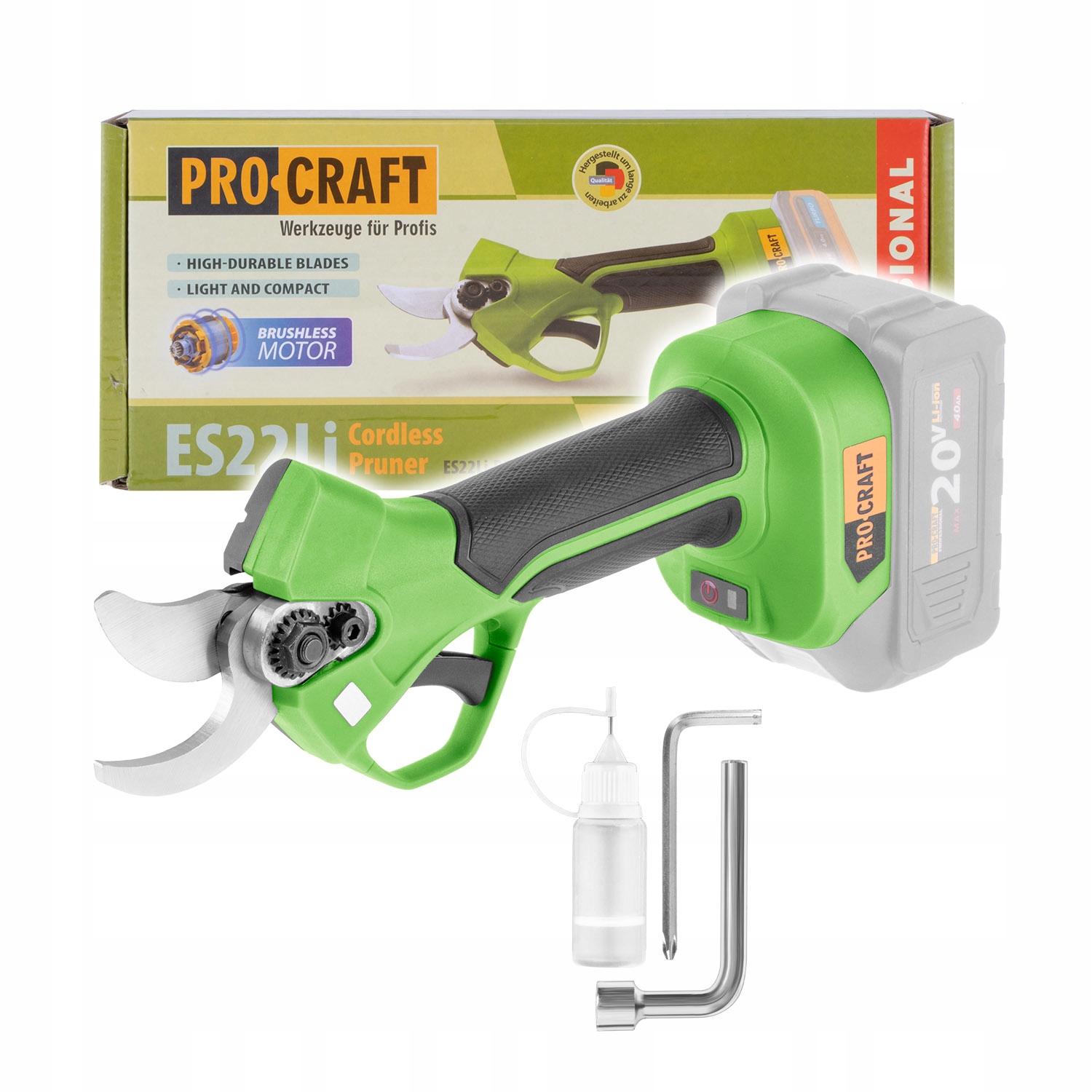 Aku nůžky na větve Procraft ES22Li (bez baterie a nabíječky)