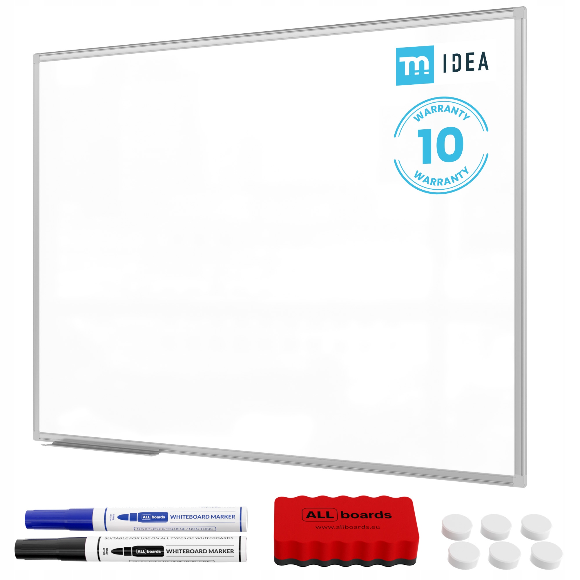 Tablica magnetyczna suchościeralna biała 120x90 cm rama aluminiowa Tm Idea