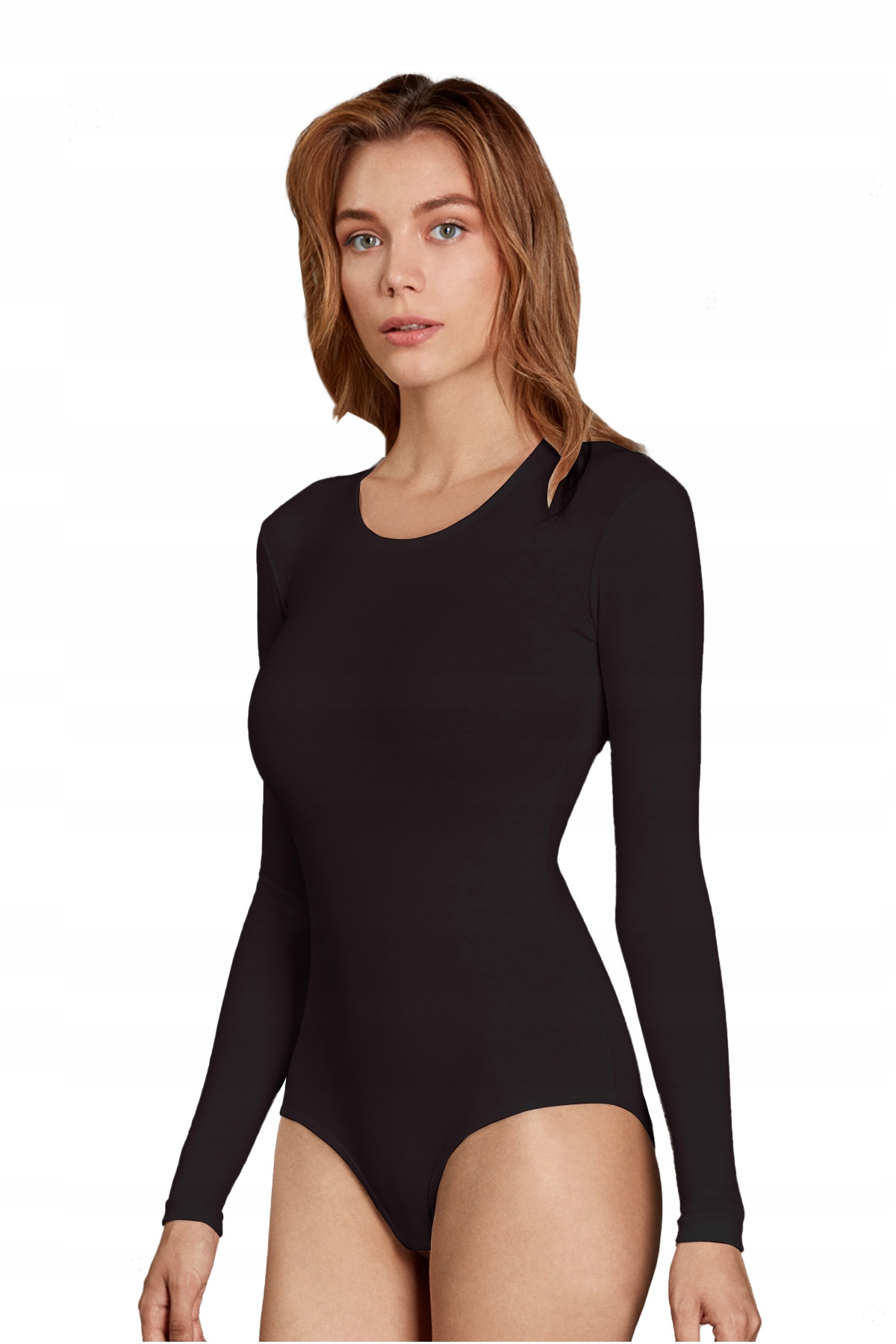 

czarne body termiczne z długim rękawem 12455 S