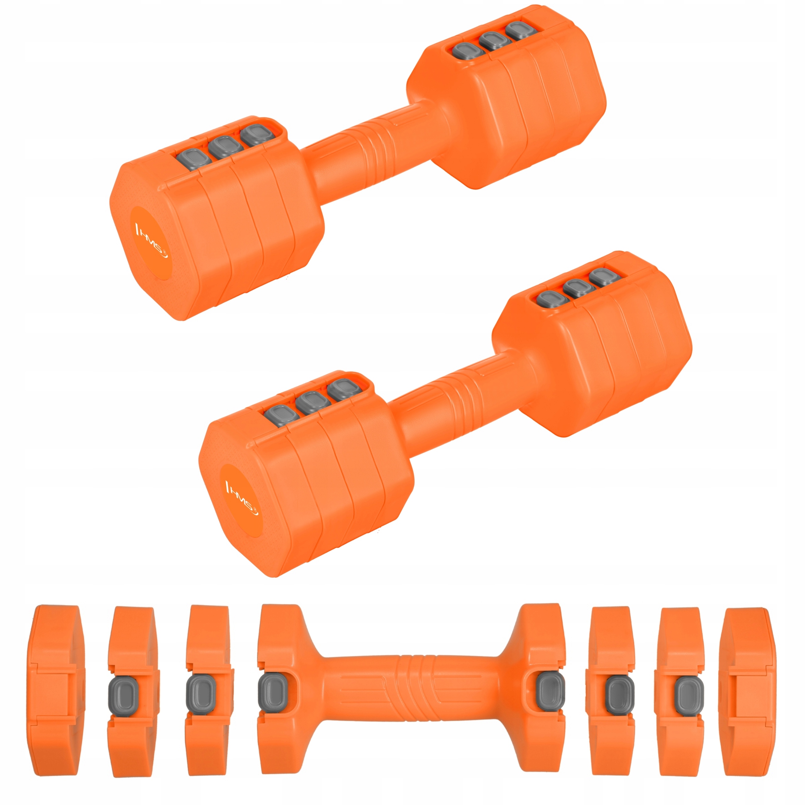 Nastavitelné činky 1-2.5 kg Sada Hms 2x2.5 kg Závaží pro cvičení Fit