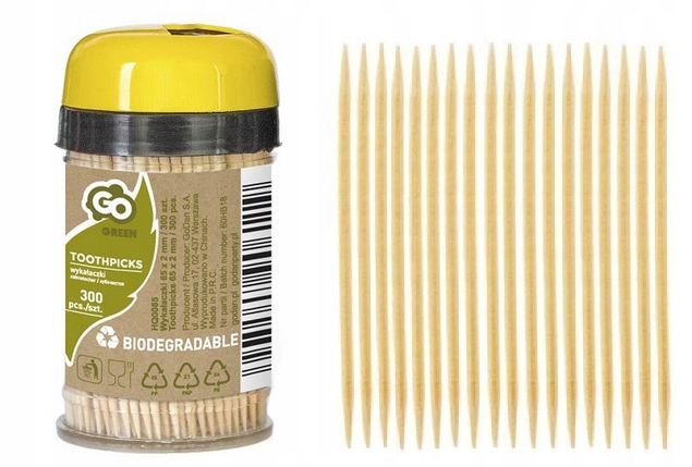 

Wykałaczki W Pudełku Plastikowym 65x2mm 300 Sztuk