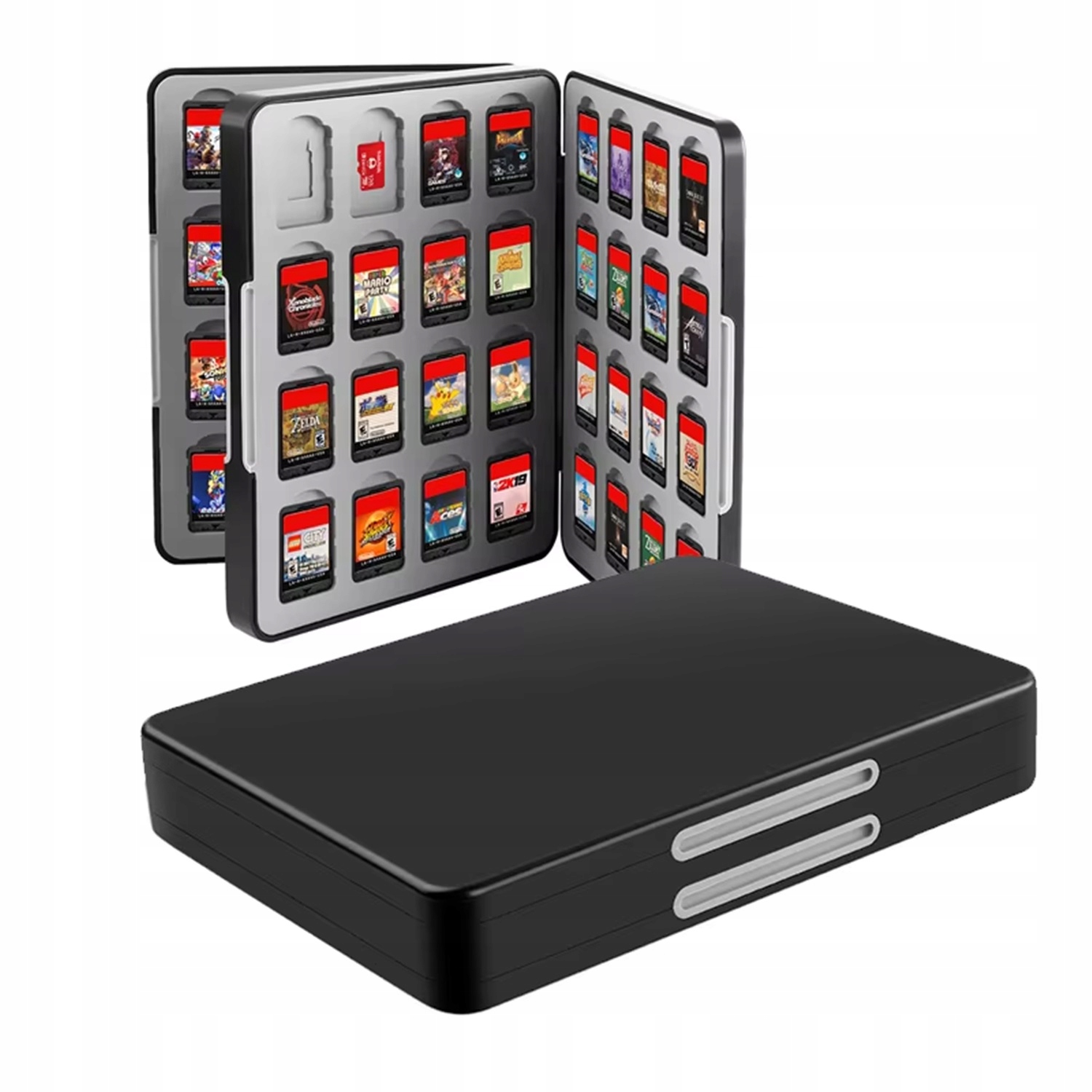 PRZENOŚNE ETUI NA KARTY Z GRAMI DO NINTENDO SWITCH Z 64 GNIAZDAMI NA KARTY