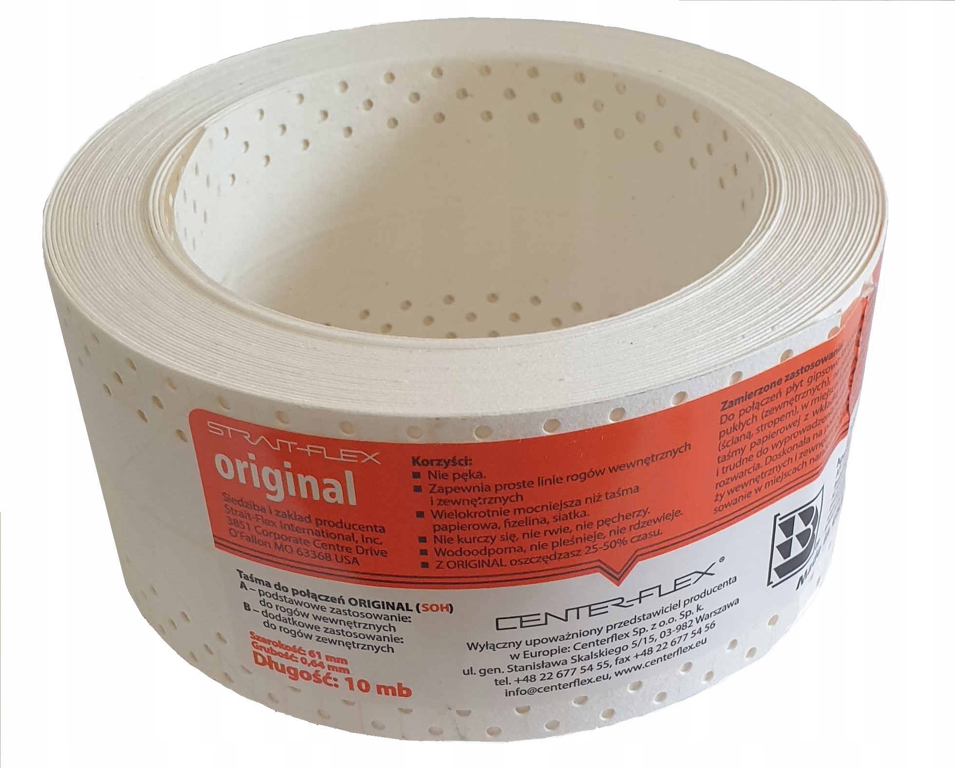 TAŚMA ORGINAL STRAIT-FLEX AMERYKA DO PŁYT GK 10M