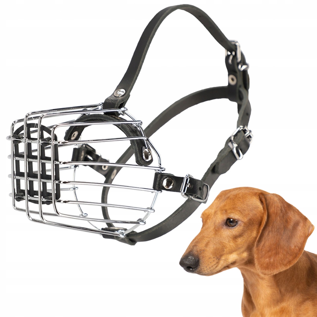 Levně Náhubek pro psa, kovový č. 2a (obvod tlamy 23 cm), velký jezevčík Dingo