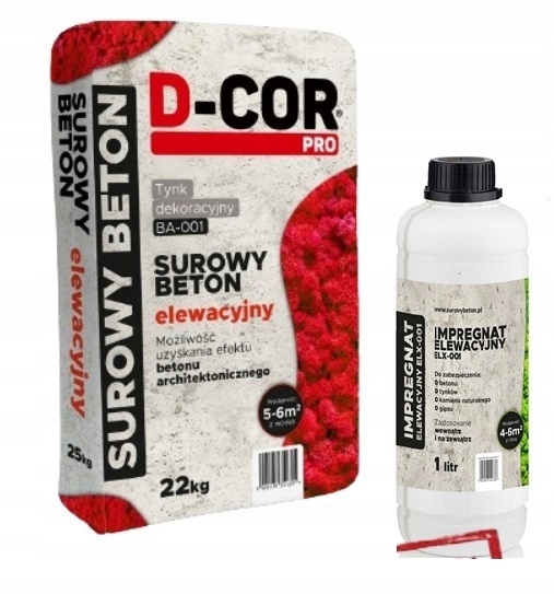 Fasádní omítka Betonová architektonická venkovní Dárek 5-6 m2