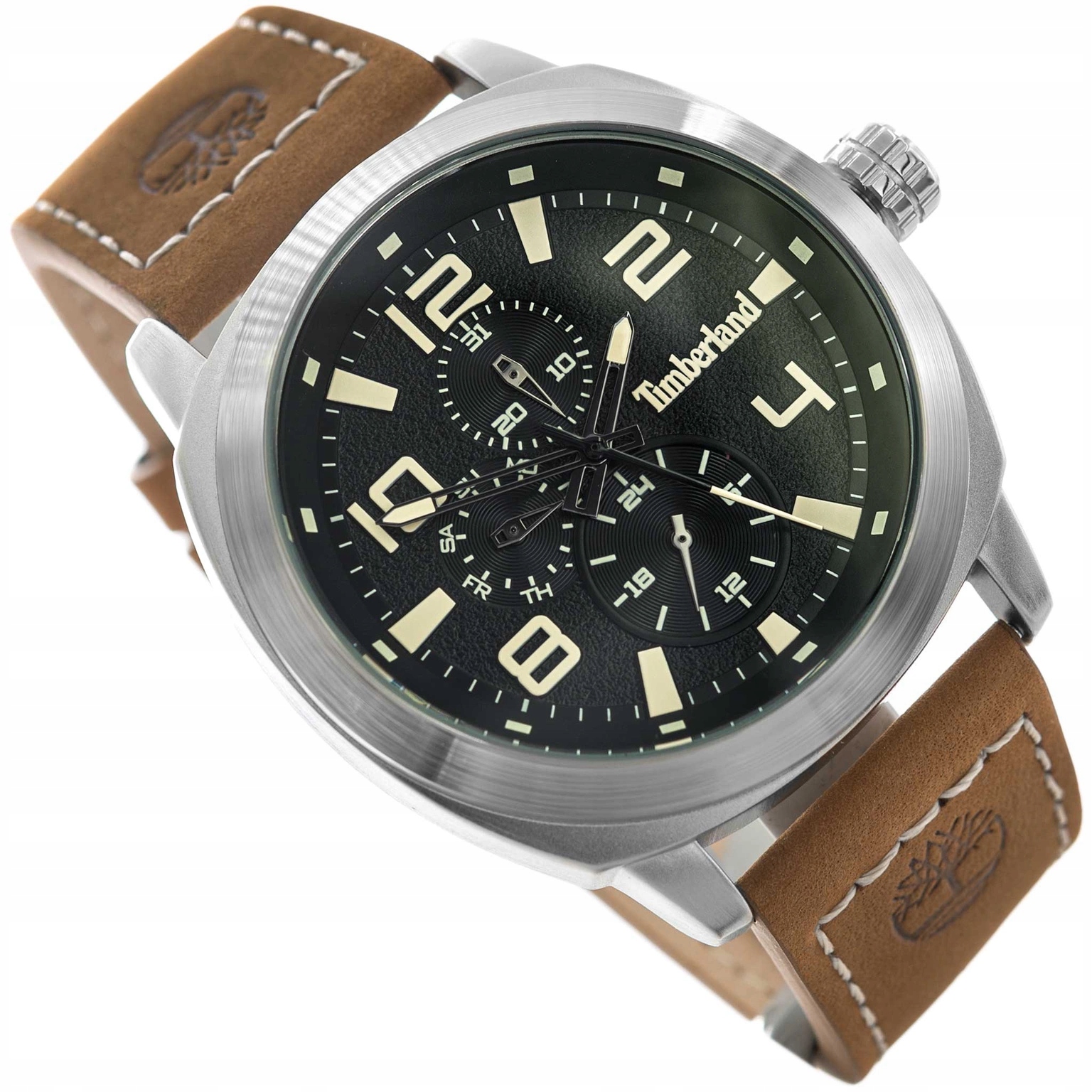 Pánské Hodinky Timberland TDWGF9001702 Hnědé Na Řemínku Datumovka