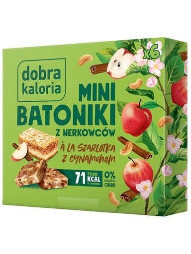 4x Dobra Kaloria mini tyčinky z kešu a'la jablečný koláč