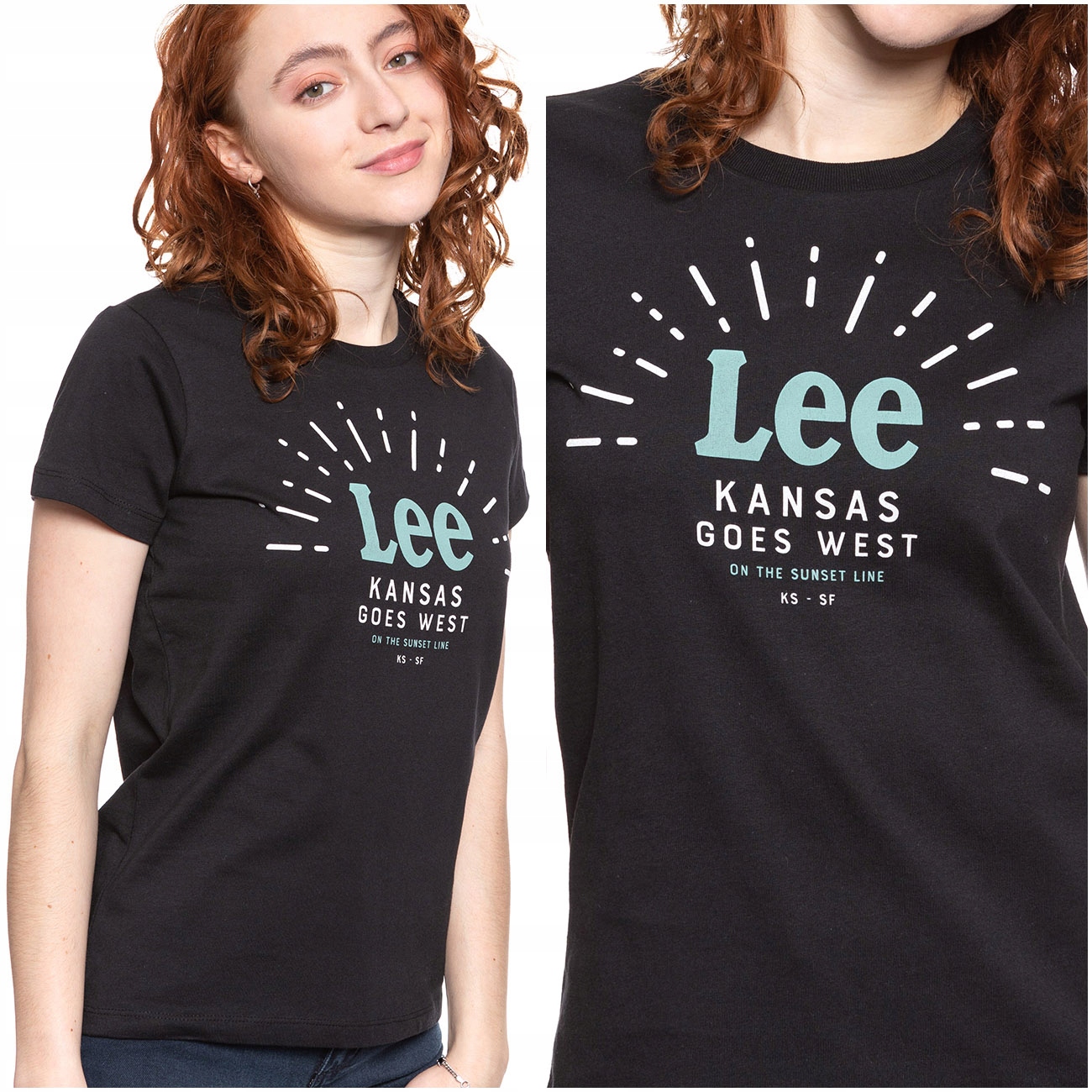 

Lee Seasonal Damska Koszulka T-shirt Logo Nadruk L