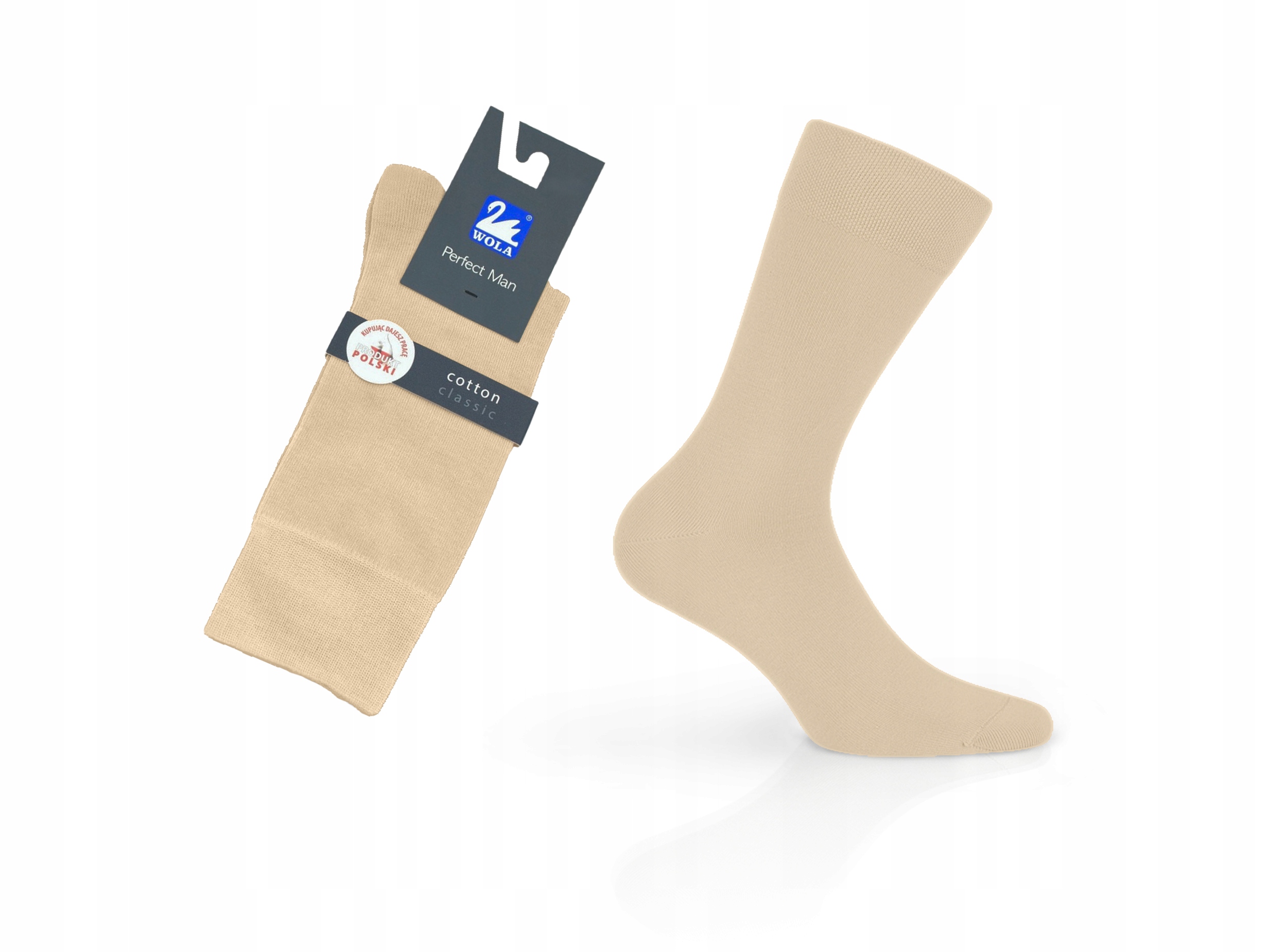 

Wola skarpety Perfect Man bawełna beige E21, 39/41