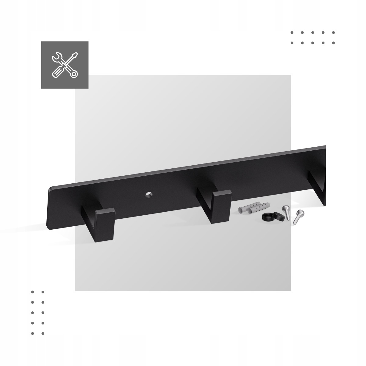 Wieszak łazienkowy na ręczniki Mark Adler LOFT x5 Rodzaj drążek z haczykami