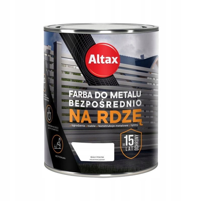 

Altax Farba do metalu na rdzę 0,75L biały połysk