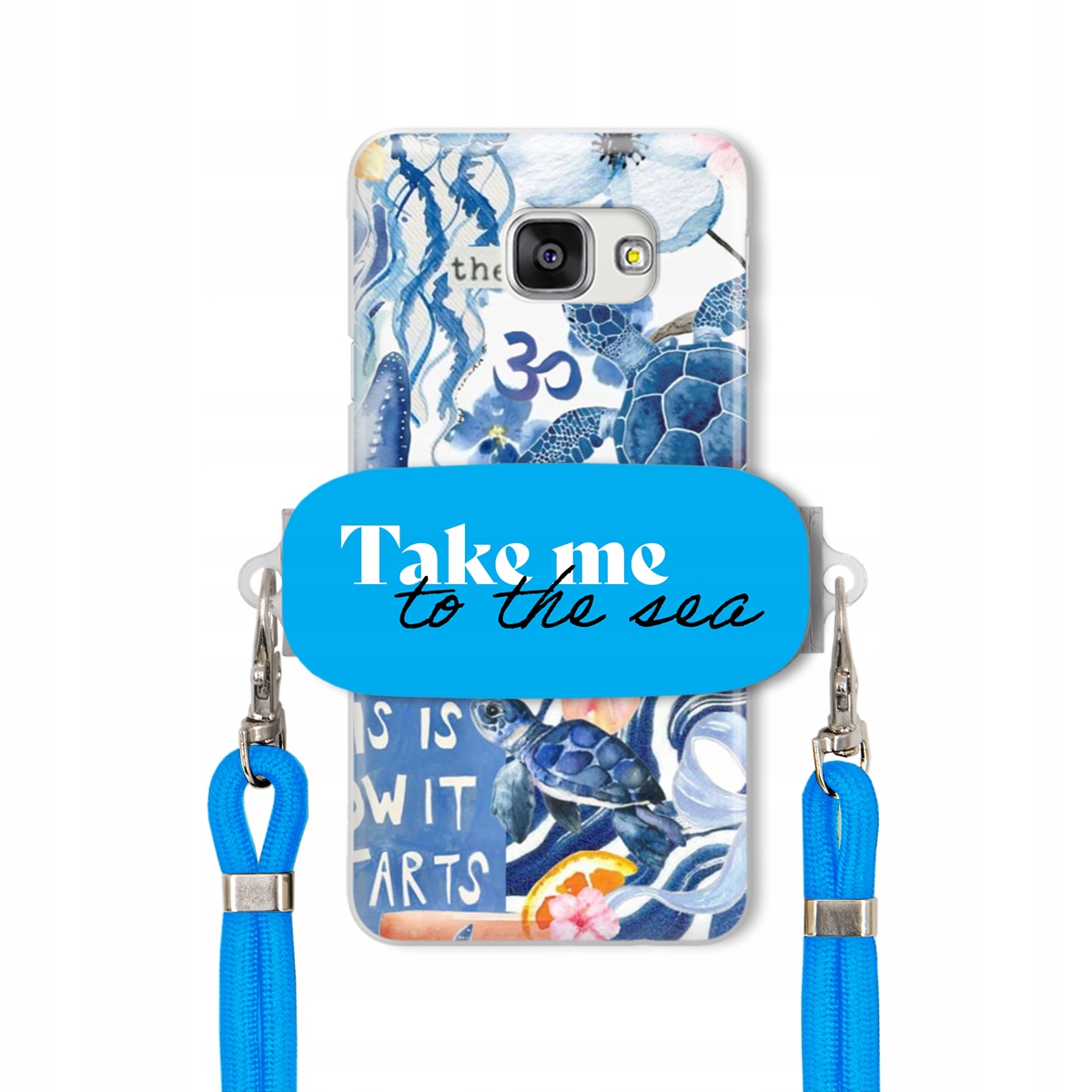 Pouzdro pro Samsung A7 2016 Premium Vodítko modré Držák Take Me To The Sea