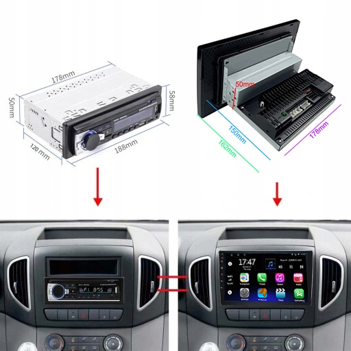 RADIO SAMOCHODOWE 1DIN 10''ANDROID GPS KAMERA 2/32 Stan opakowania oryginalne