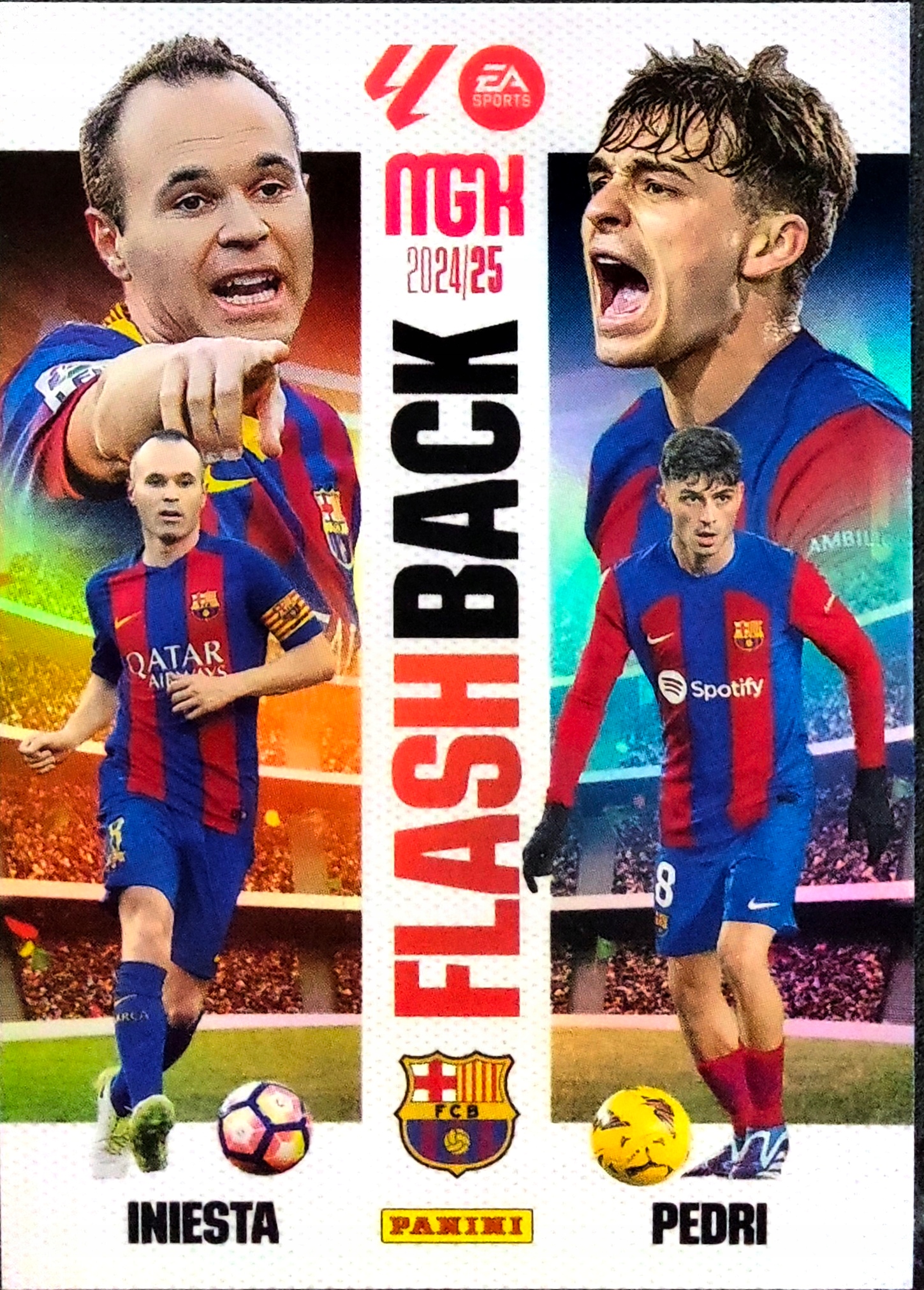 Panini Megacracks 2024-2025 Flashback 427 Iniesta Pedri Fc Barcelona