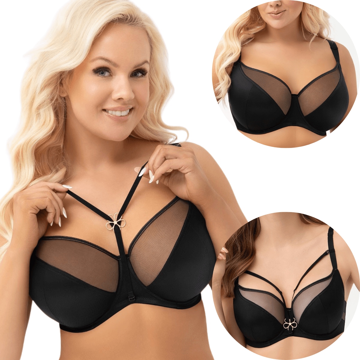 Měkká podprsenka pro velké poprsí s kosticemi typu soft Gorsenia G005 Marisa 80D