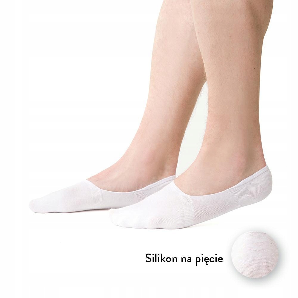 

Steven stopki Bawełniane silikon 058 białe 41-43
