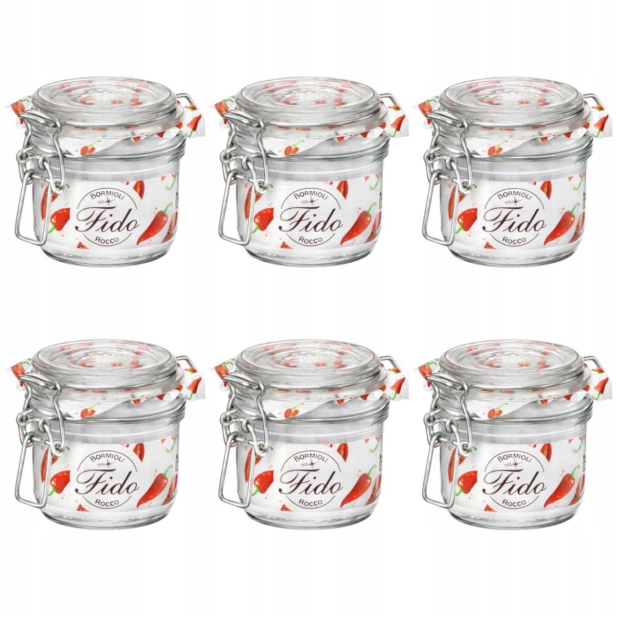

6x Słoik Słoiki Bormioli Fido Z Klamrą 200 ML