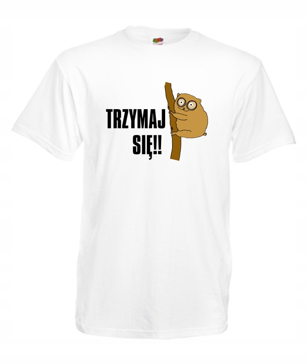 

M Koszulka Męska Lemur Leniwiec Trzymaj Się