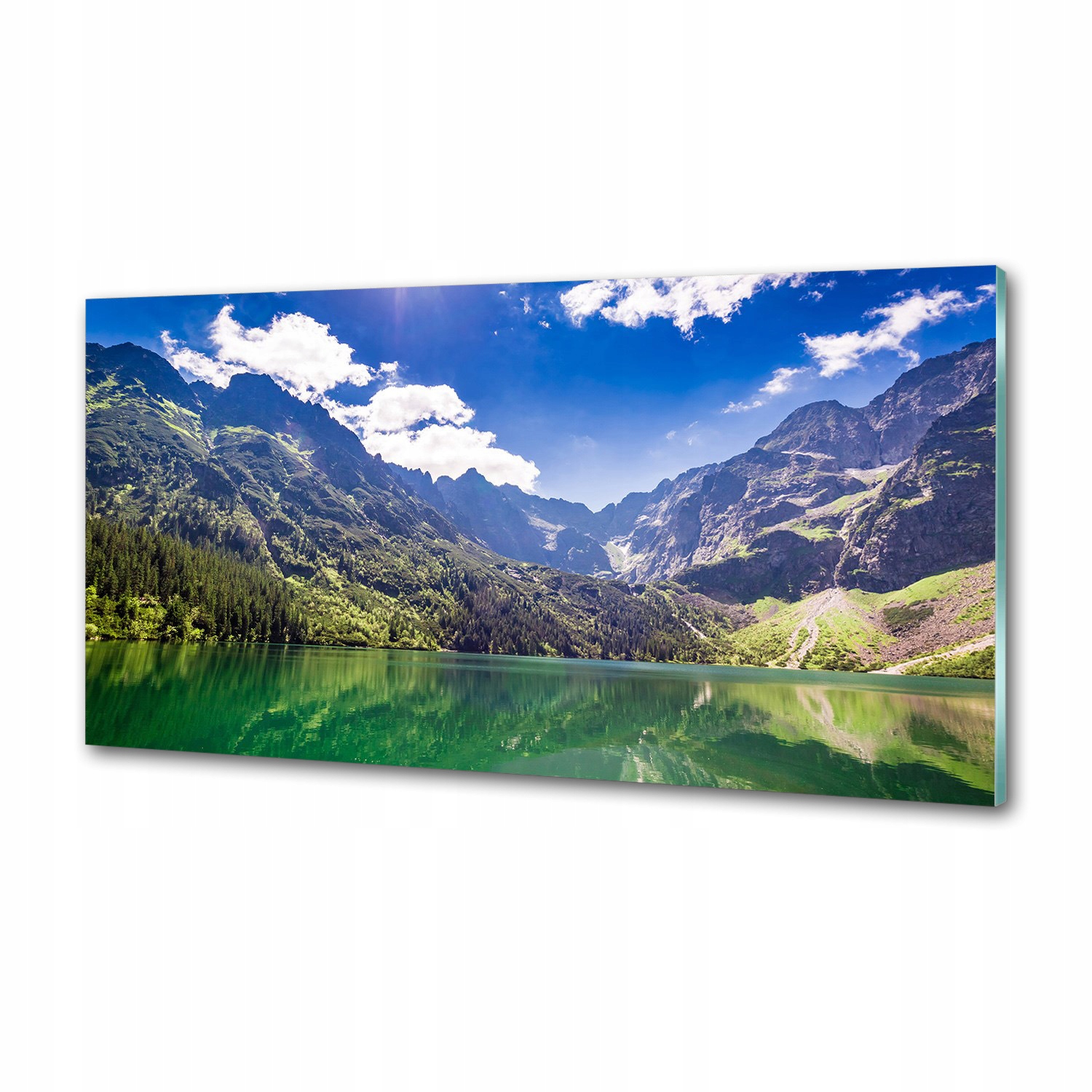 Panel do kuchyne Morské oko Tatry 120 x 60 cm Lepidlo