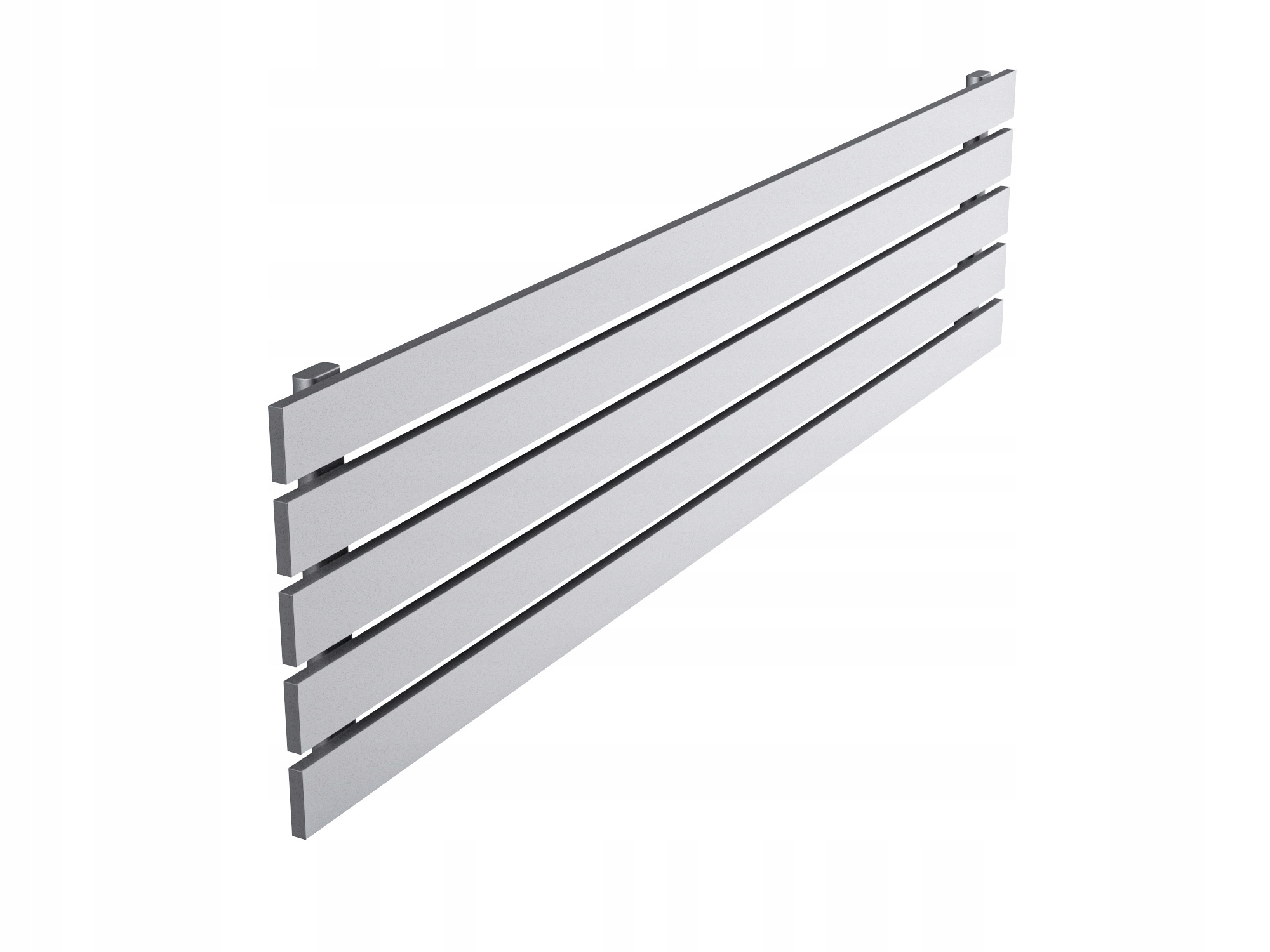 Dekoratívny horizontálny radiátor 37x120 Strieborný
