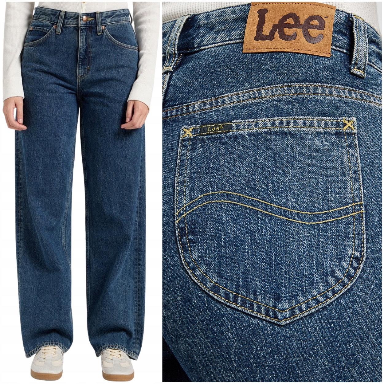 Lee Rider Loose Modern Mid vysoké volné dámské džínové kalhoty W25 L31
