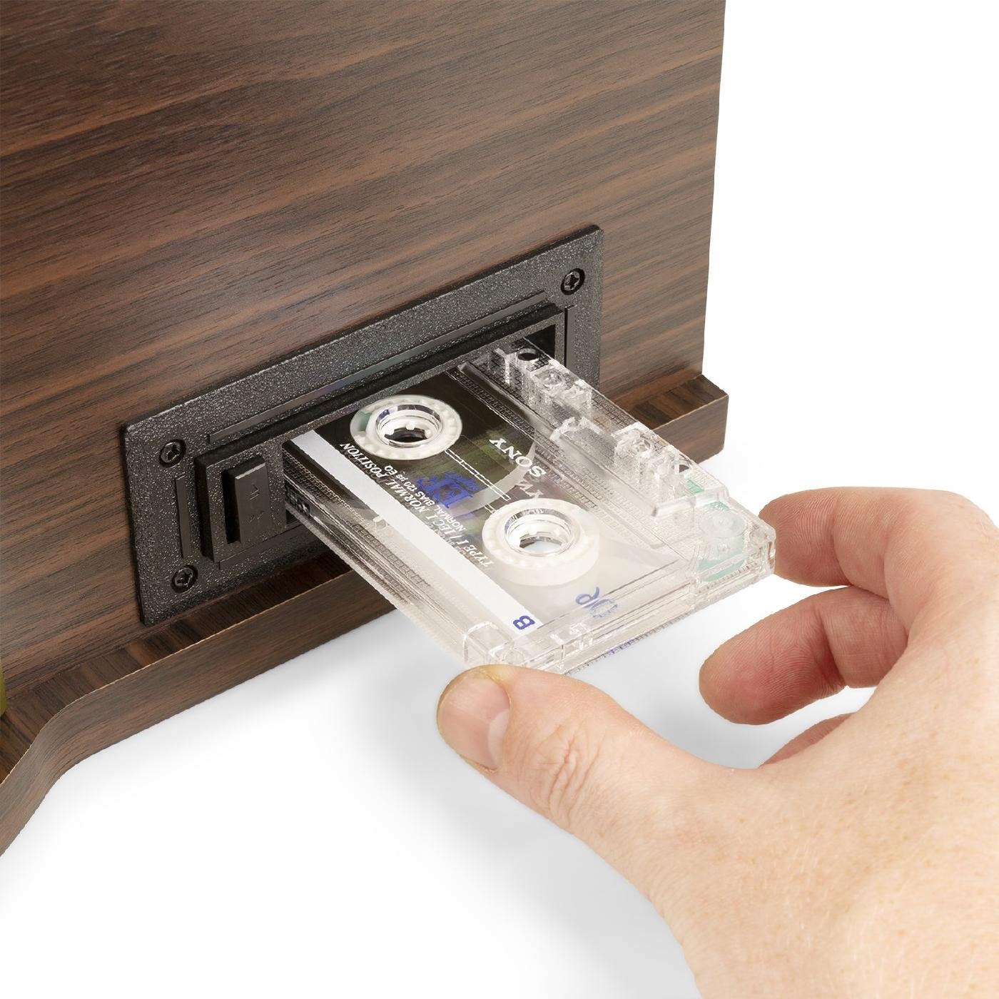 GRAMOFON MEMPHIS CIEMNE DREWNO Napęd paskowy