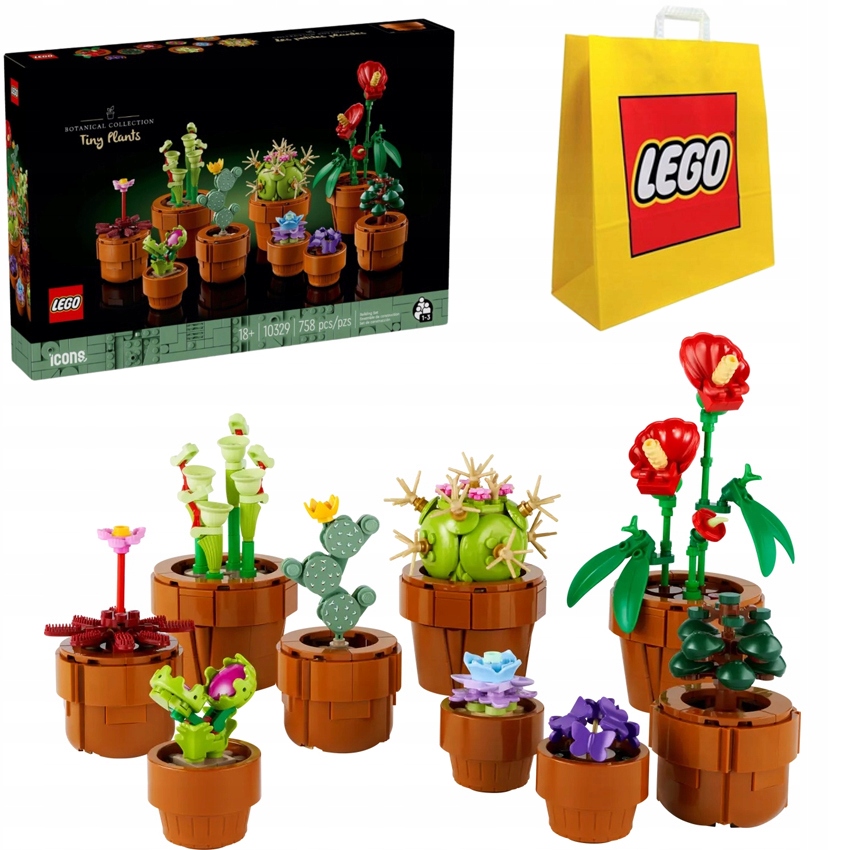 Lego Icons 10329 Malé rostlinky papírová taška Lego!