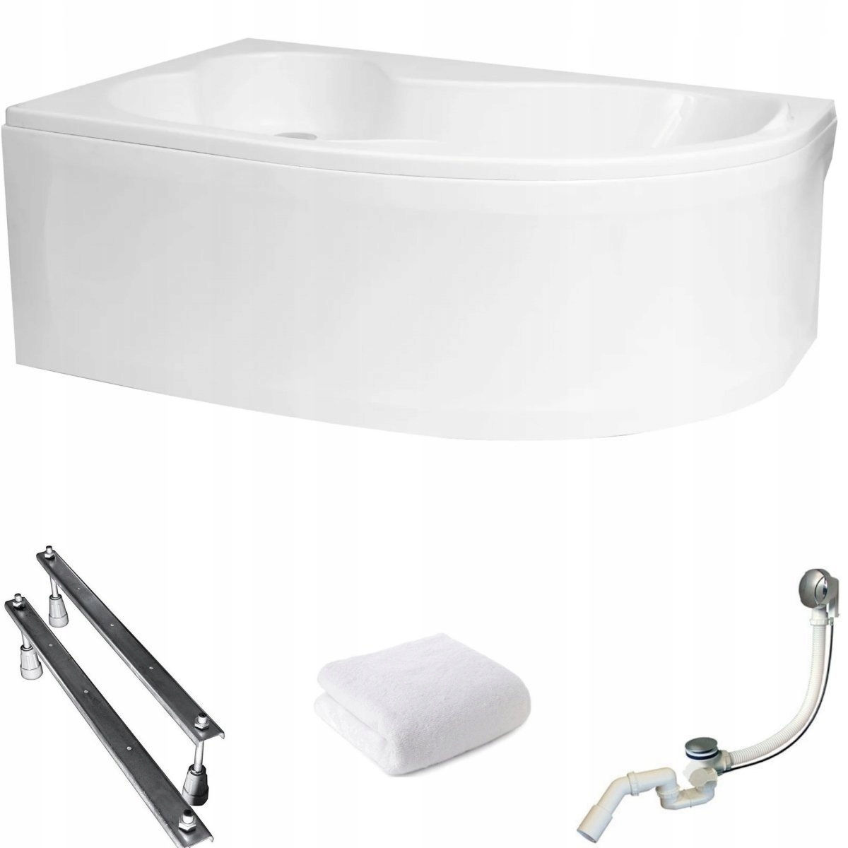 Vana asymetrická 160x105 levá sifon kryt