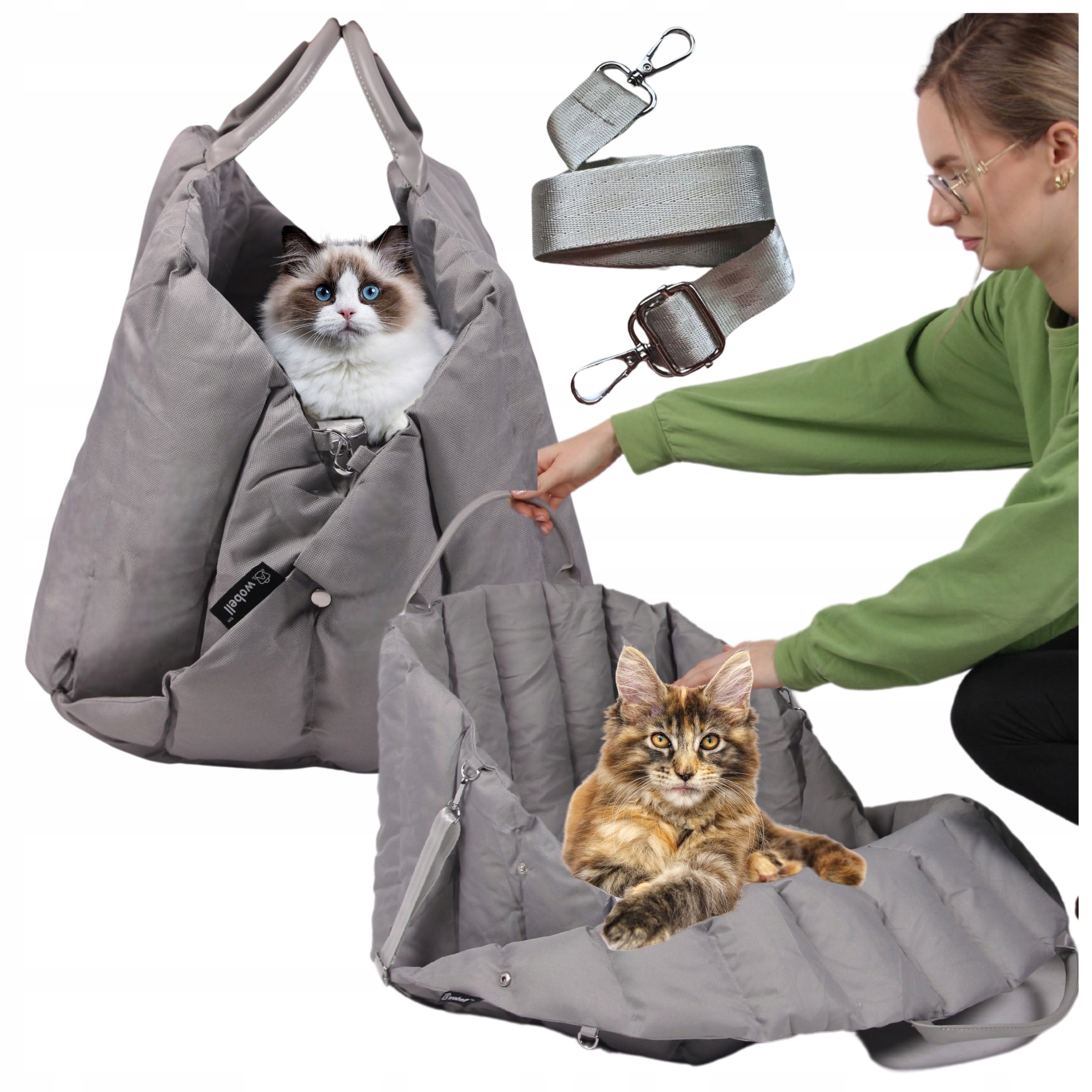 Transporter dla kota psa torba transportowa legowisko nosidło fotelik mata