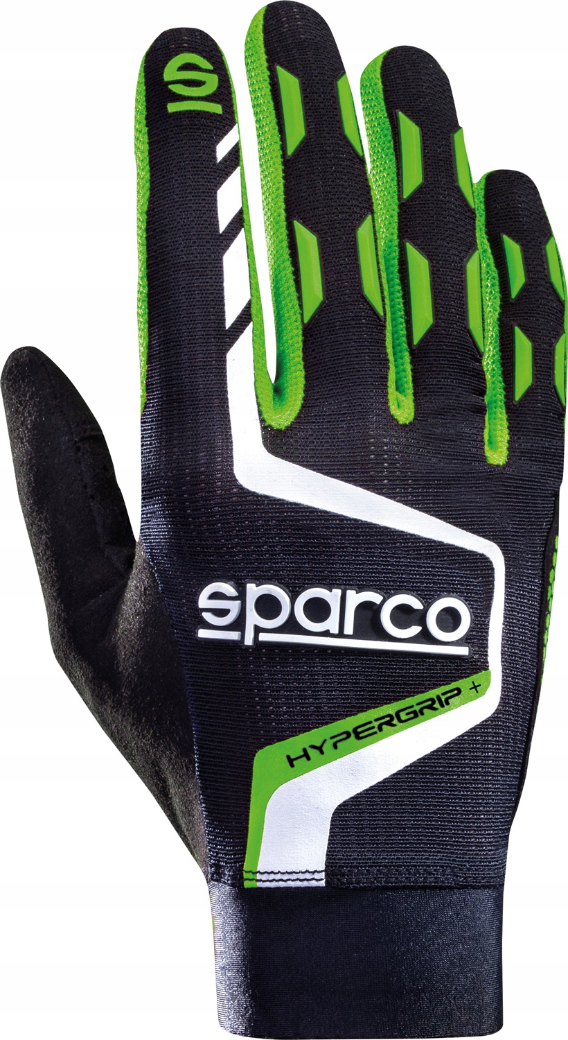 Sparco Hypergrip+ Sim Racing gamingové rukavice, černo-zelená, vel. 10