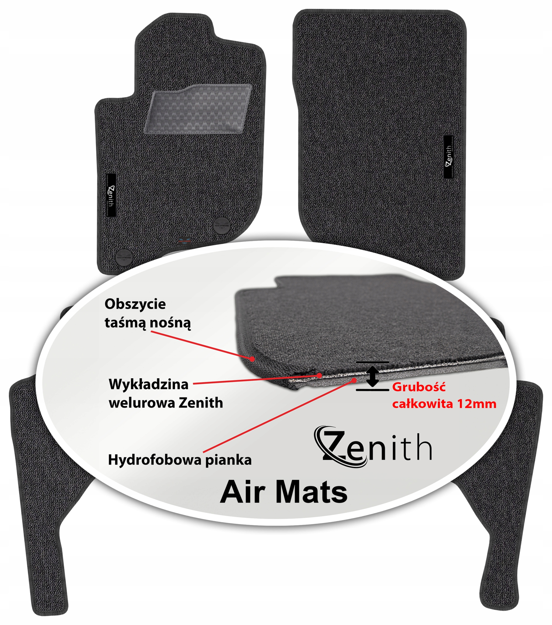 Mitsubishi L200 IV 4D 06-15 Velúrové koberčeky do auta Zenith Air Mats