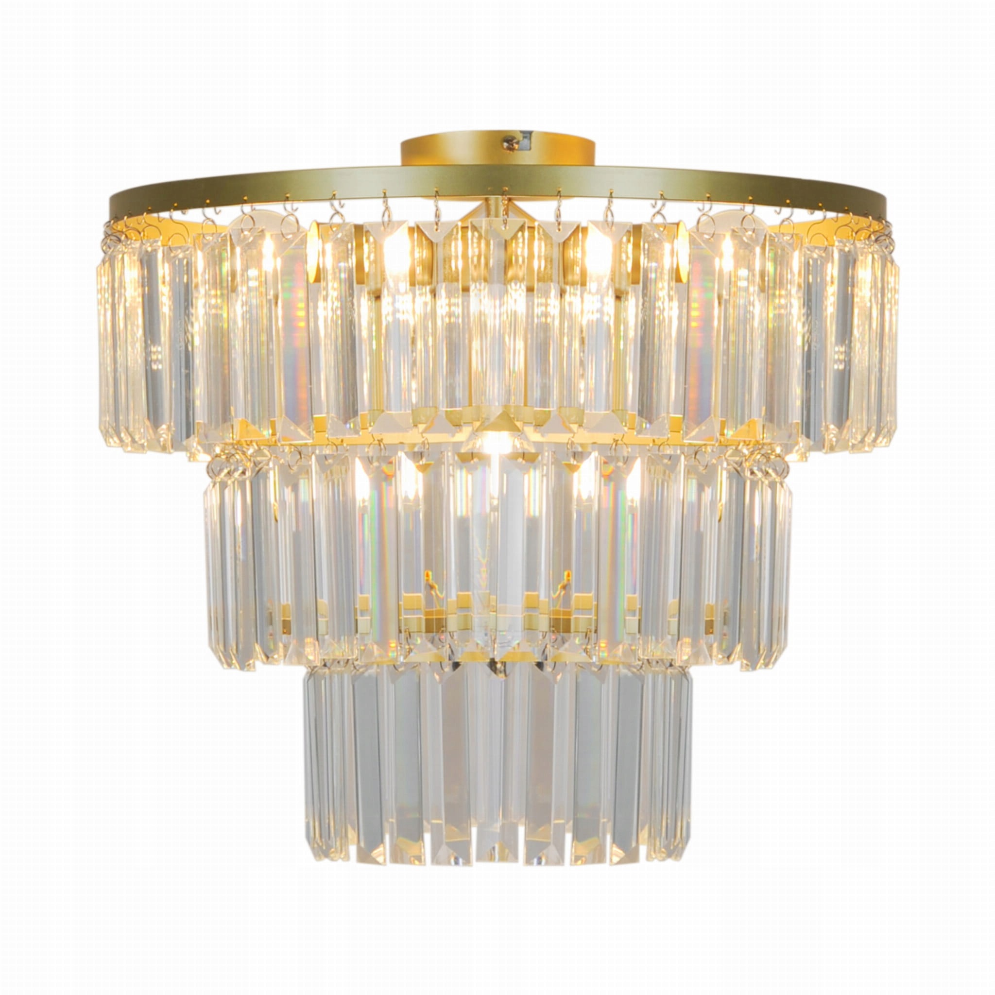 Stylowa lampa sufitowa z kryształowym kloszem Tifanny 4xE14 Zuma Line