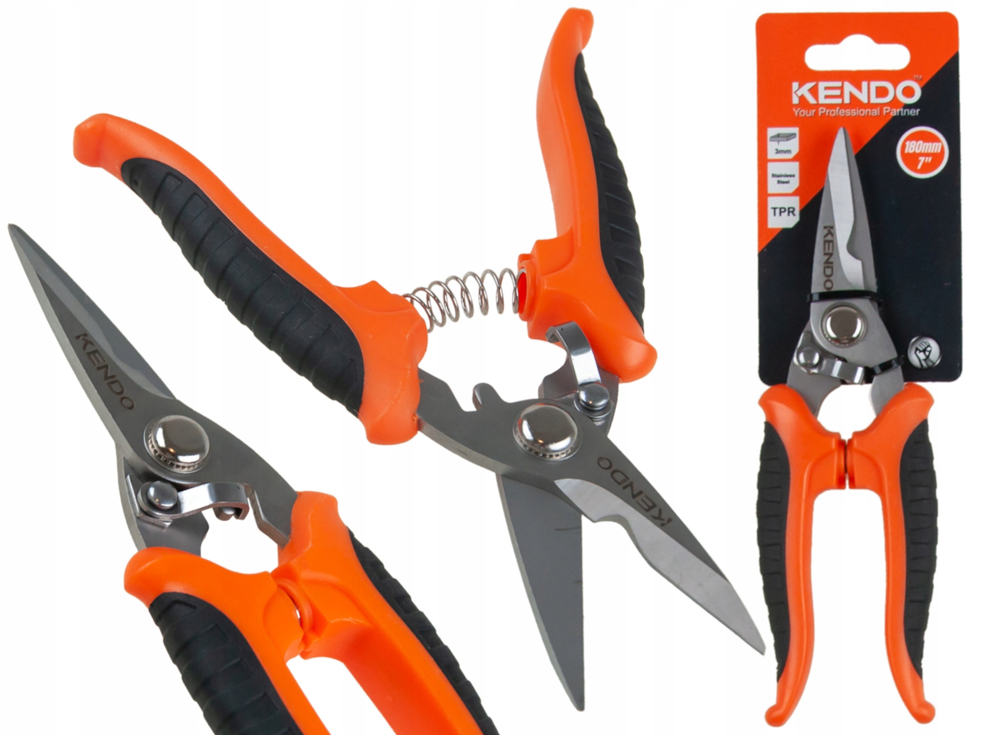 NOŻYCE DO BLACHY PROSTE 7'' IZOLOWANE PRZEGUBOWE