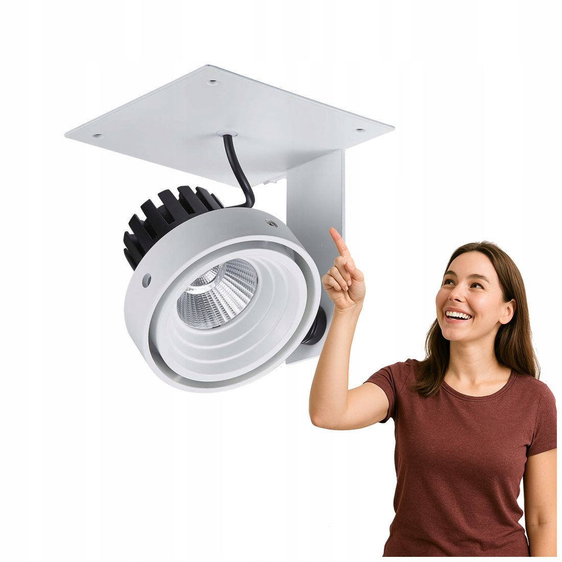 Moderní reflektor Patrizio GL7118-1 bílý/černý Italux