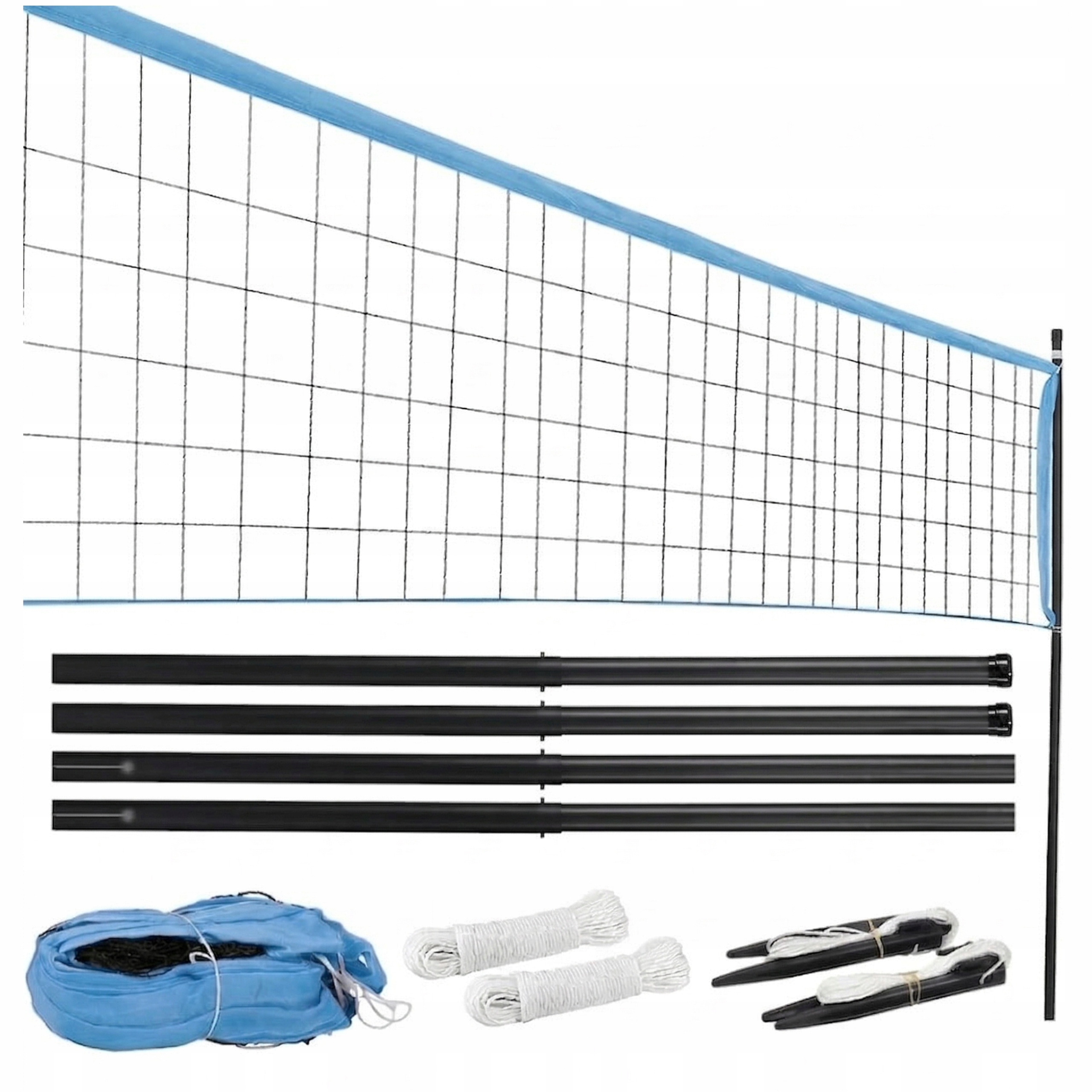 Mocna Duża Siatka Sportowa 609x220cm Do Badmintona Siatkówki Porządna