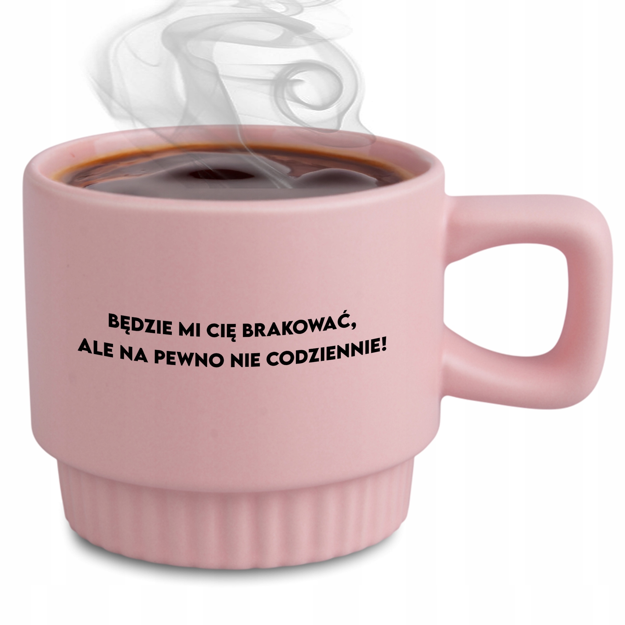 Ryhovaný Hrnček, Elegantný Darček Do Práce V Kancelárii, Ružová Farba MI Bude Chýbať