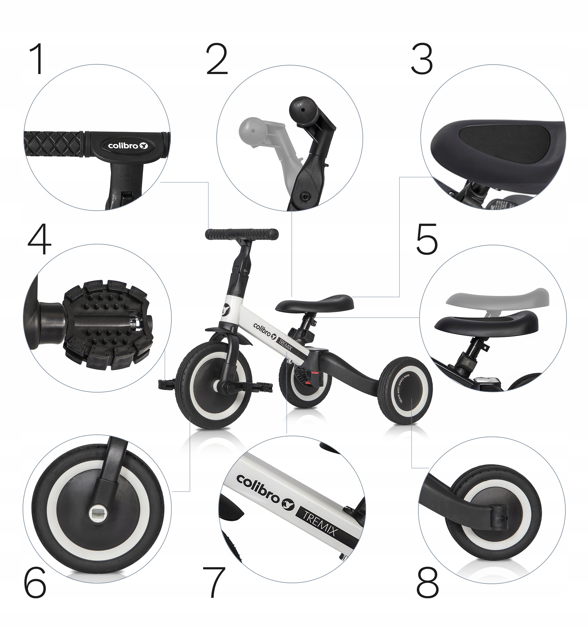 Rowerek biegowy dla 3 latka 2 latka dla chłopca i dla dziewczynki Tremix Waga 4.37 kg