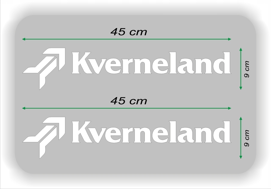 NAKLEJKI KVERNELAND - 2 szt. - BIAŁE do 45 cm