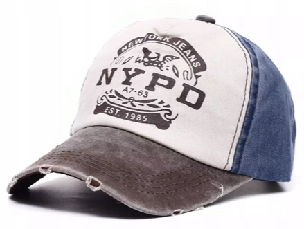 czapka z daszkiem bejsbolówka vintage NYPD