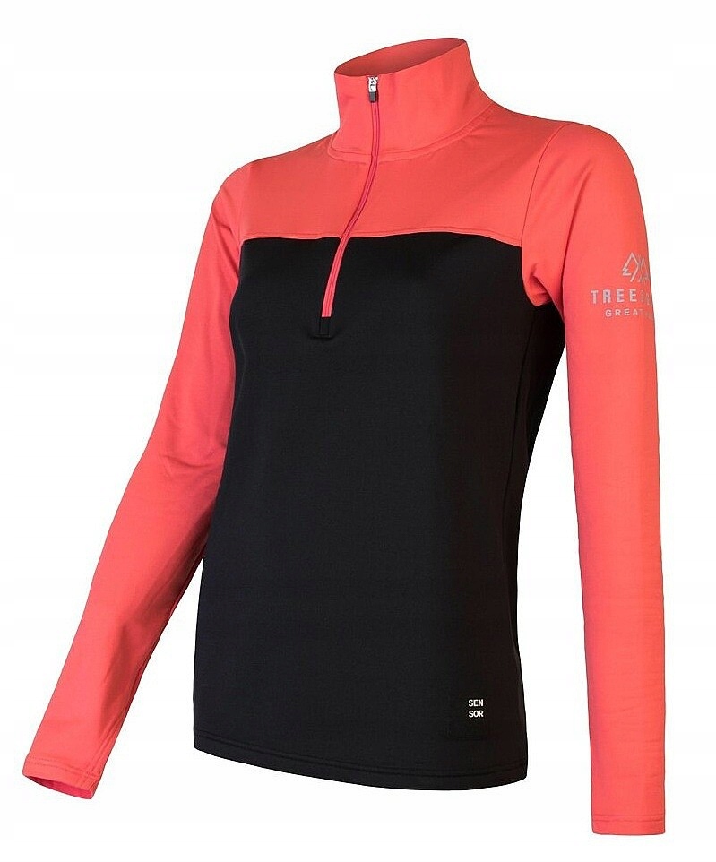Sensor Coolmax Thermo dámská mikina zip černá/korál velikost L
