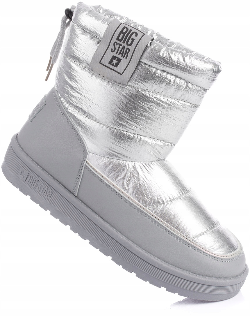 BIG STAR BUTY BOTKI ŚNIEGOWCE OCIEPLANE FUTERKIEM DAMSKIE SREBRNE r. 37 Kod producenta AW23II274118