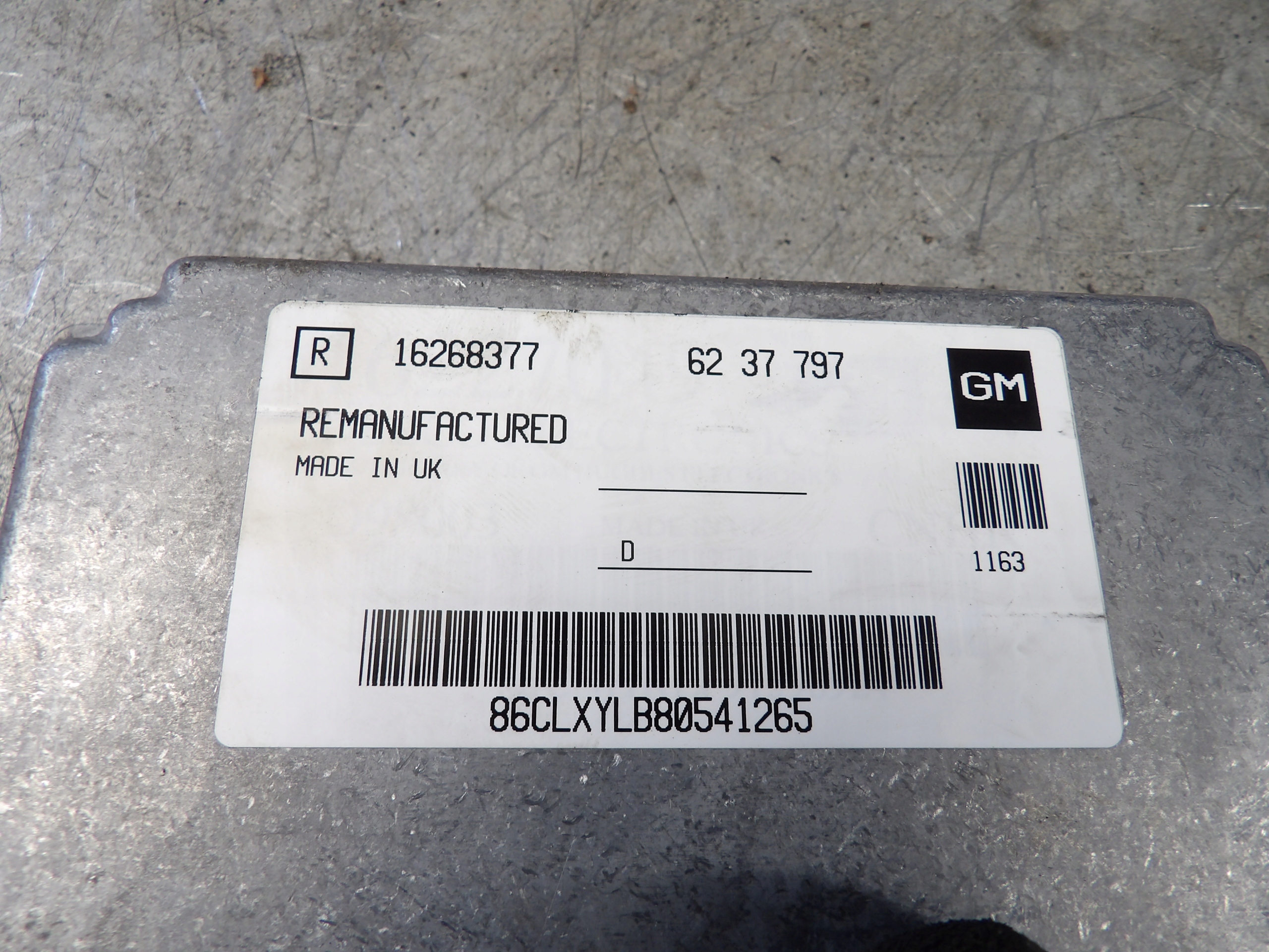 Opel Astra II G computer, control unit 16268377 6237797