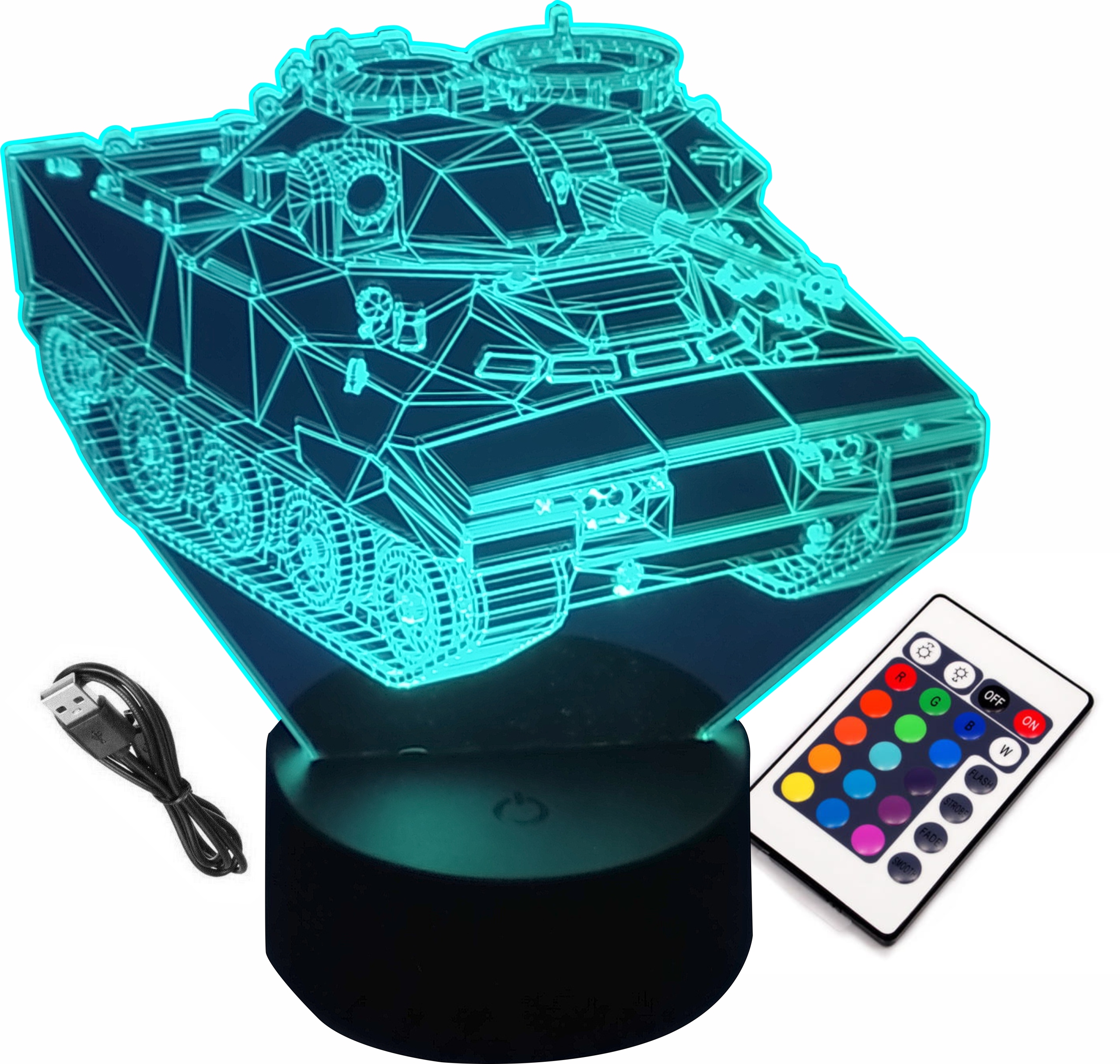 

Lampka Nocna 3D Czołg Tank XM800T Świat Czołgów